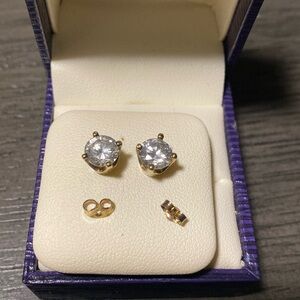 Vintage Gold Plated Silver Earrings!